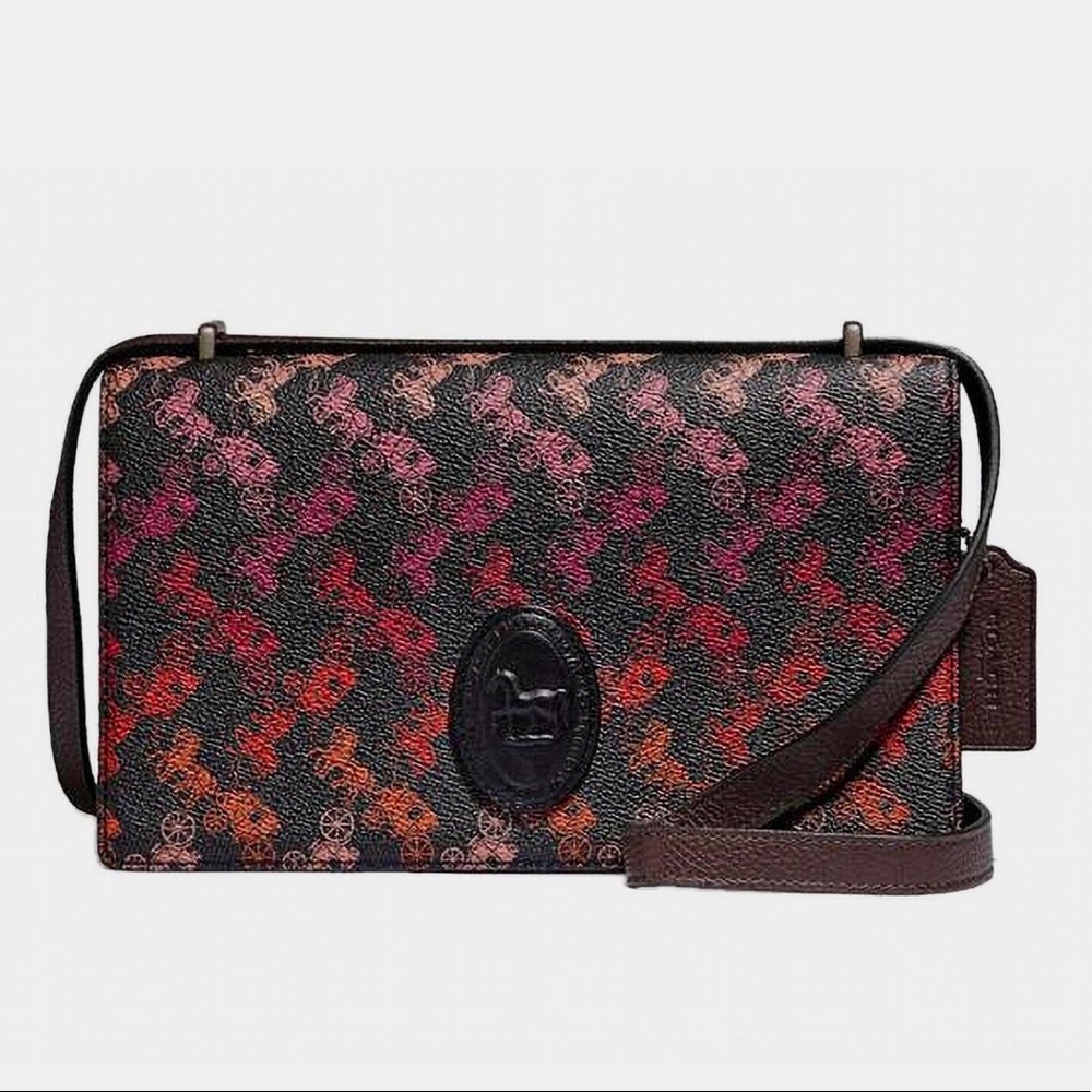 New CAMILLE CROSSBODY WITH HORSE CARRIAGE PRINT - Picture 6 of 9